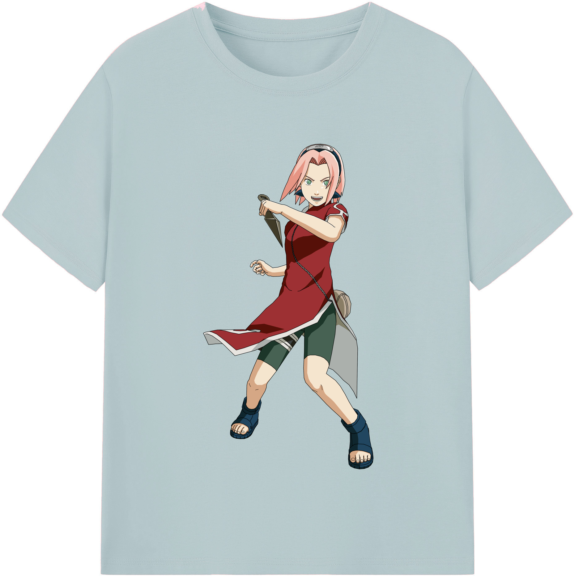 （画像用） NARUTO -ナルト- 春野サクラ Haruno Sakura 綿100％半袖Tシャツ（フロントプリント）